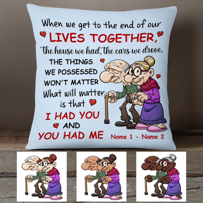 Personalized Old Couple Love Pillow NB232 24O53 1