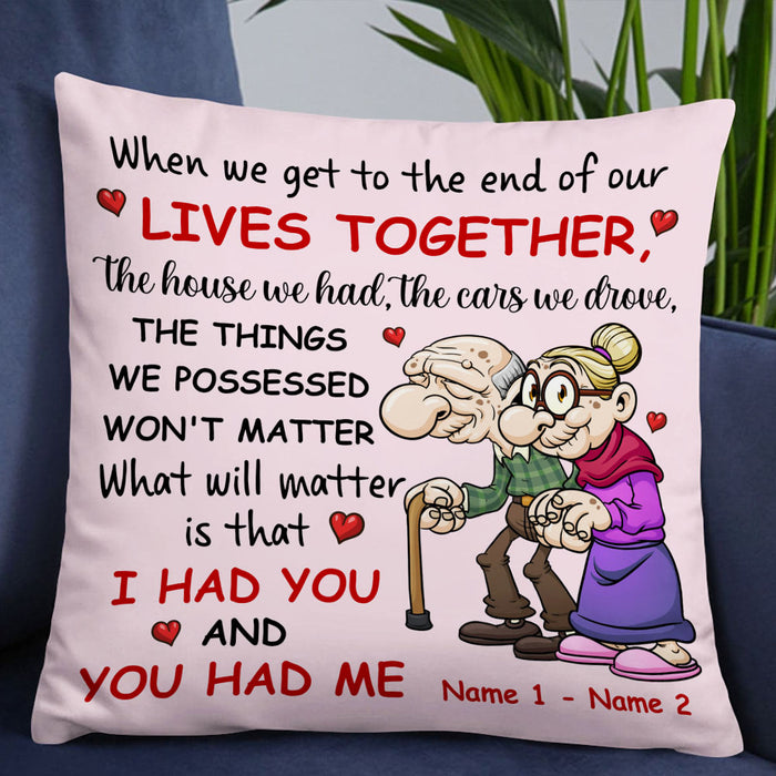 Personalized Old Couple Love Pillow NB232 24O53 1