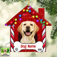 Personalized Dog Christmas Photo House Ornament NB196 87O53 thumb 1