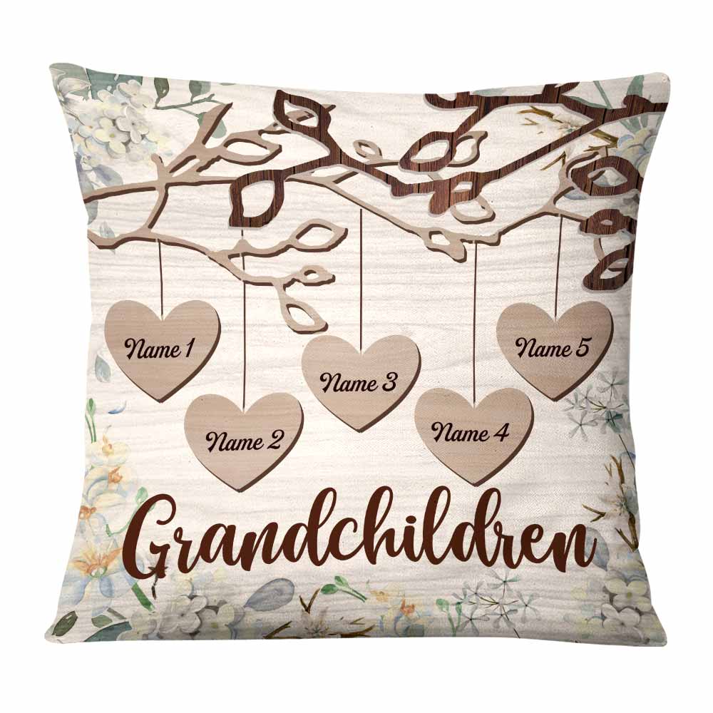 Personalized grandchildren clearance pillow