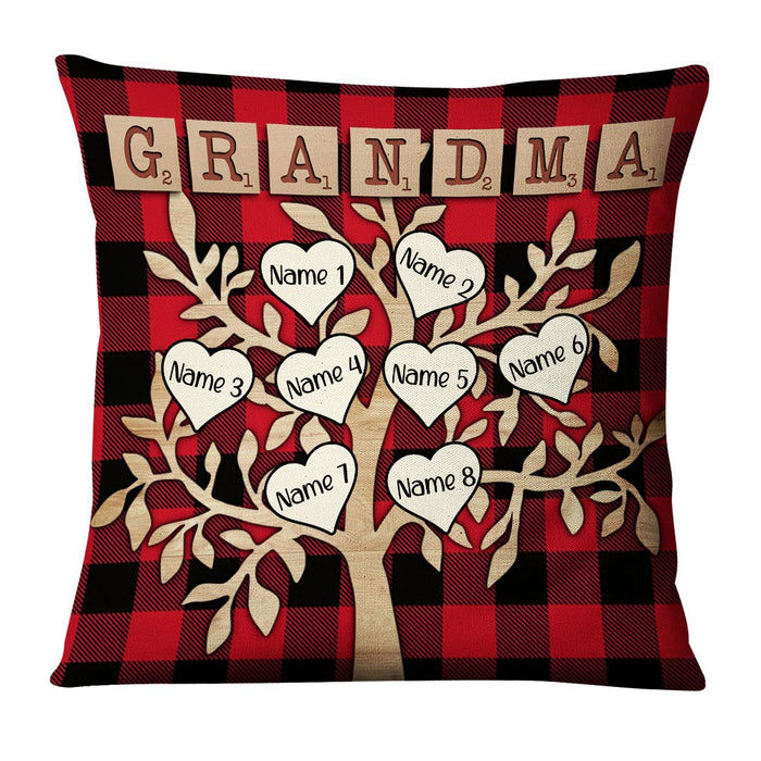Personalized Mom Grandma Tree Scrabble Pillow NB223 95O36 1