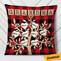 Personalized Mom Grandma Tree Scrabble Pillow NB223 95O36 thumb 1