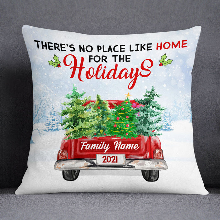 Personalized Home For Christmas Family Pillow NB222 23O53 1