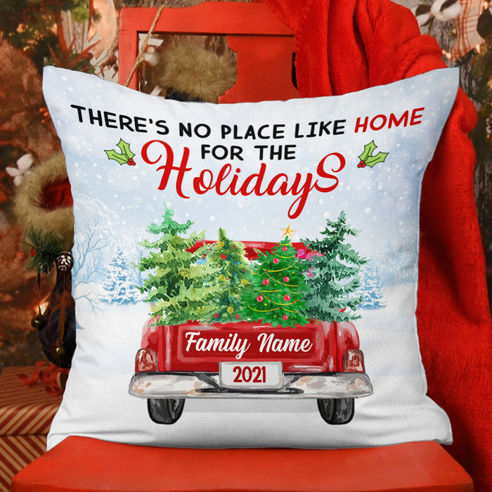 Personalized Home For Christmas Family Pillow NB222 23O53 1