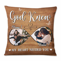 Personalized God Knew My Heart Photo Pillow NB241 23O57 thumb 1