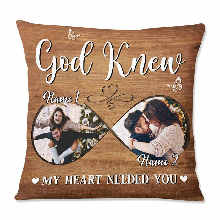 Personalized God Knew My Heart Photo Pillow NB241 23O57 1