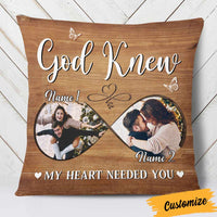 Personalized God Knew My Heart Photo Pillow NB241 23O57 thumb 1
