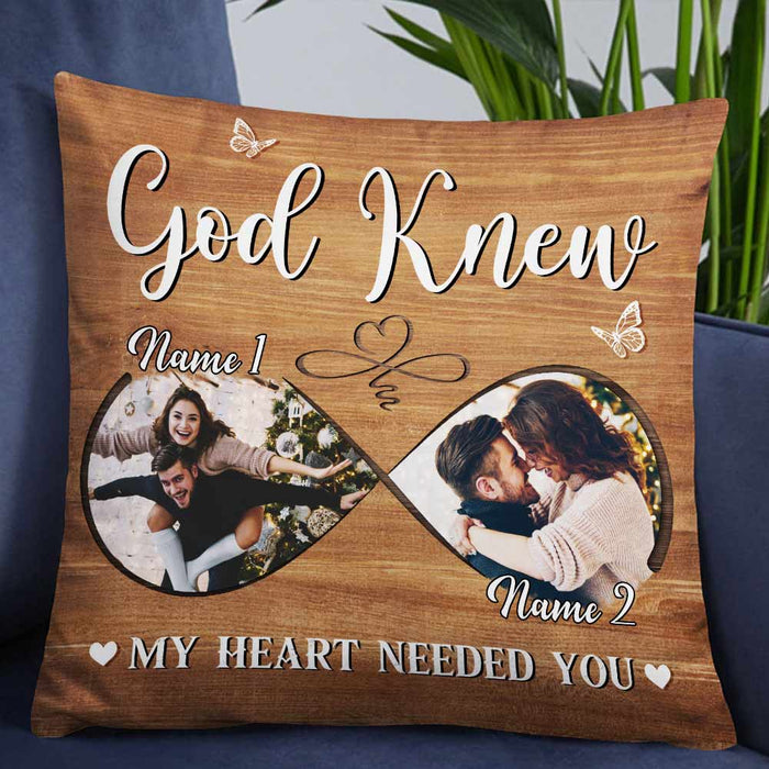 Personalized God Knew My Heart Photo Pillow NB241 23O57 1