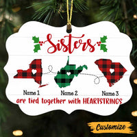 Personalized Friends Long Distance Heartstring Christmas Benelux Ornament NB202 95O47 thumb 1