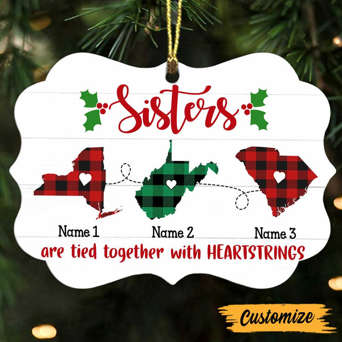 Personalized Friends Long Distance Heartstring Christmas Benelux Ornament NB202 95O47 1