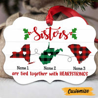 Personalized Friends Long Distance Heartstring Christmas Benelux Ornament NB202 95O47 thumb 1