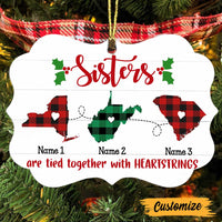 Personalized Friends Long Distance Heartstring Christmas Benelux Ornament NB202 95O47 thumb 1