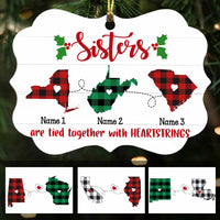 Personalized Friends Long Distance Heartstring Christmas Benelux Ornament NB202 95O47 thumb 1