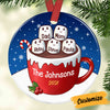 Personalized Christmas Family Cocoa Marshmallows Circle Ornament NB201 81O32 1