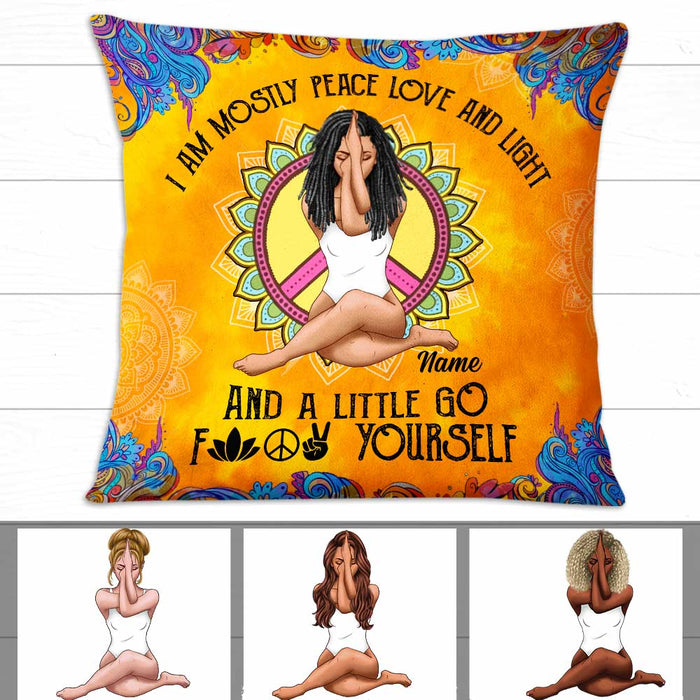 Personalized Yoga Girl Pillow NB241 87O47 1