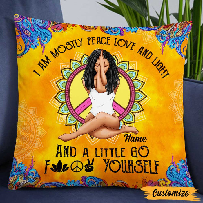 Personalized Yoga Girl Pillow NB241 87O47 1