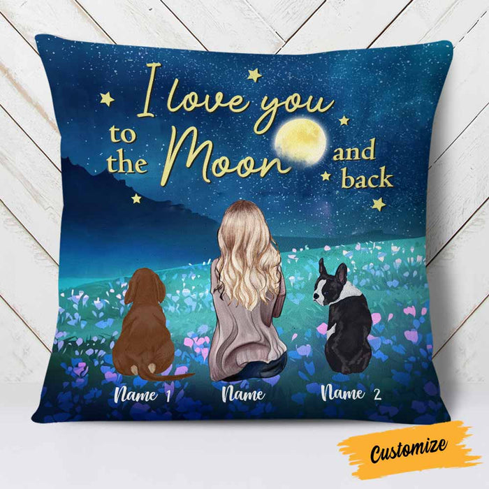 Personalized Dog Love Girl Pillow NB242 87O58 1