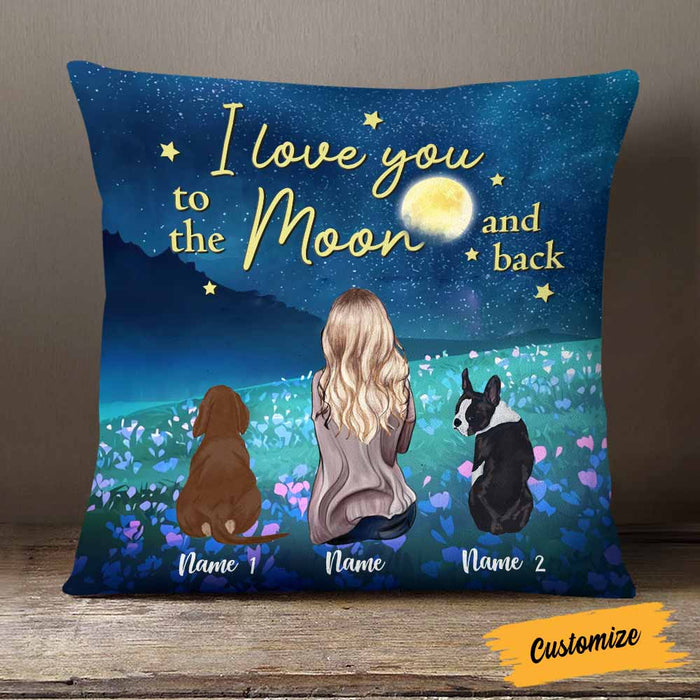 Personalized Dog Love Girl Pillow NB242 87O58 1