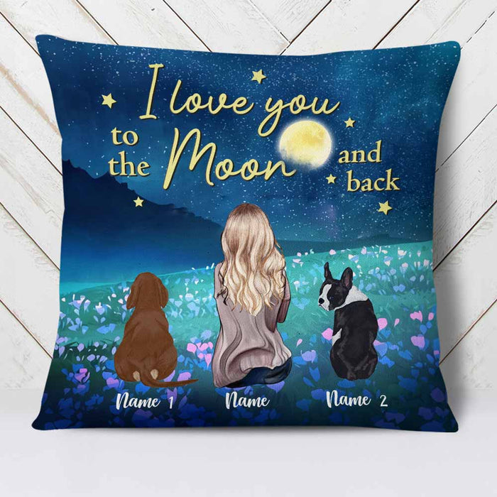 Personalized Dog Love Girl Pillow NB242 87O58 1