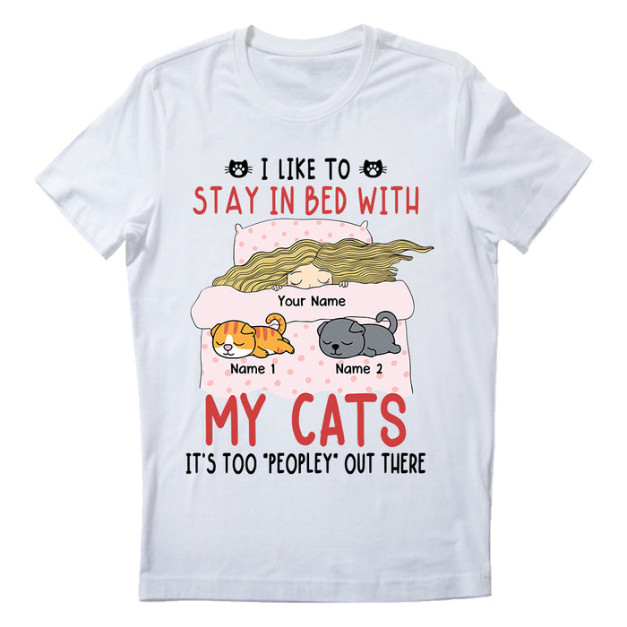 Personalized Cat Stay At Home T Shirt NB234 30O36 1