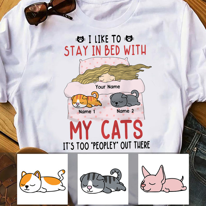 Personalized Cat Stay At Home T Shirt NB234 30O36 1