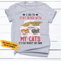Personalized Cat Stay At Home T Shirt NB234 30O36 thumb 1