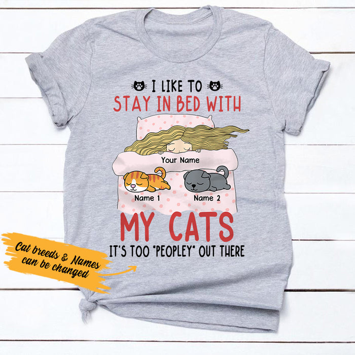 Personalized Cat Stay At Home T Shirt NB234 30O36 1