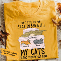 Personalized Cat Stay At Home T Shirt NB234 30O36 thumb 1