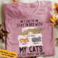 Personalized Cat Stay At Home T Shirt NB234 30O36 thumb 1