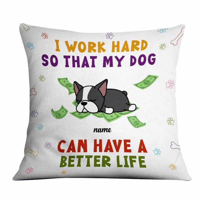 Personalized Dog Mom Dad Pillow NB224 87O66 1