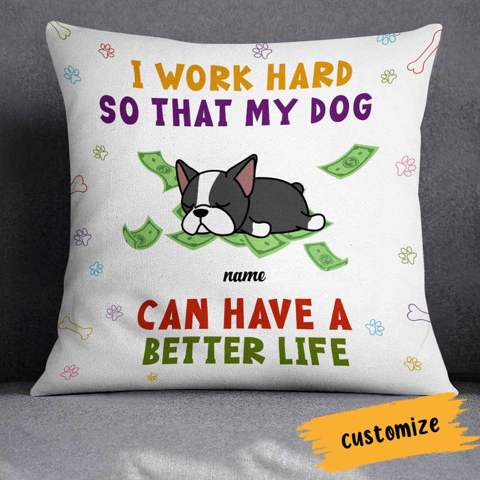 Personalized Dog Mom Dad Pillow NB224 87O66 1