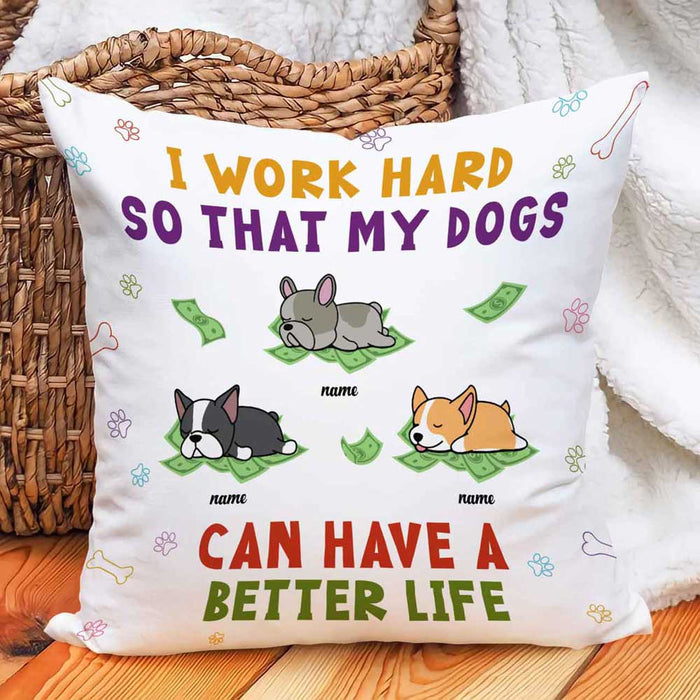 Personalized Dog Mom Dad Pillow NB224 87O66 1
