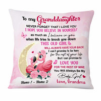 Personalized Granddaughter Flamingo Pillow NB242 85O47 thumb 1