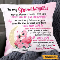Personalized Granddaughter Flamingo Pillow NB242 85O47 thumb 1