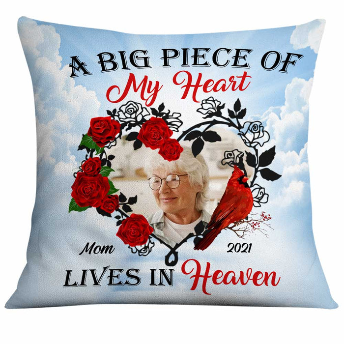 Personalized Memo A Big Piece Of My Heart Heaven Photo Pillow NB231 85O34 1