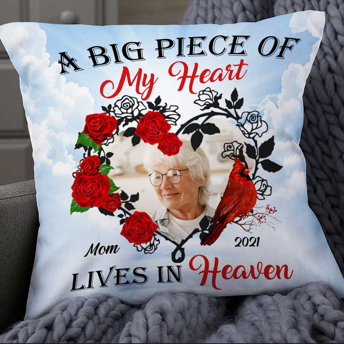 Personalized Memo A Big Piece Of My Heart Heaven Photo Pillow NB231 85O34 1