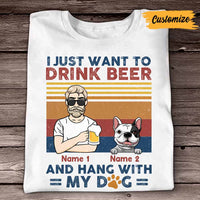 Personalized Dog Dad T Shirt NB243 30O57 thumb 1