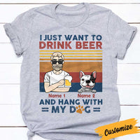 Personalized Dog Dad T Shirt NB243 30O57 thumb 1