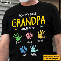 Personalized Gift For Grandpa Hands Down Shirt - Hoodie - Sweatshirt 31289 thumb 1