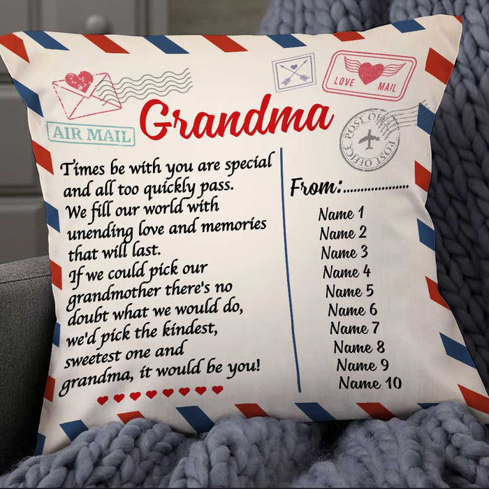 Personalized Mom Grandma Grandchildren Granddaughter Grandson Pillow NB245 30O34 1