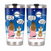 Personalized Dog Memo Christmas Watching Steel Tumbler OB252 81O34 thumb 1