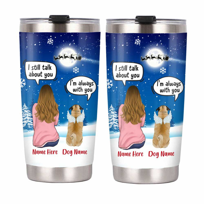 Personalized Dog Memo Christmas Watching Steel Tumbler OB252 81O34 1