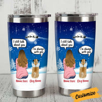 Personalized Dog Memo Christmas Watching Steel Tumbler OB252 81O34 thumb 1