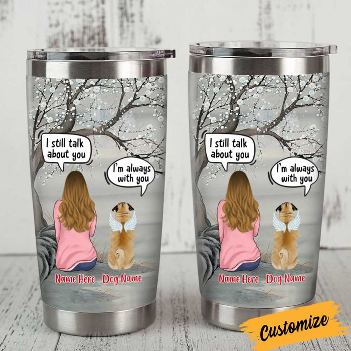 Personalized Dog Memo Christmas Watching Steel Tumbler OB252 81O34 1