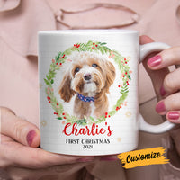 Personalized Dog Christmas Wreath Mug OB273 81O57 thumb 1