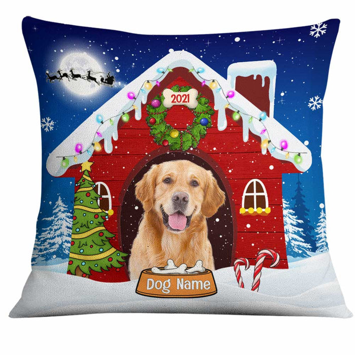 Personalized Christmas Dog Photo Pillow NB132 26O34 1