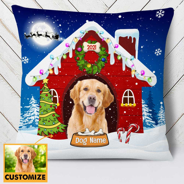 Personalized Christmas Dog Photo Pillow NB132 26O34 1