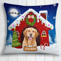 Personalized Christmas Dog Photo Pillow NB132 26O34 thumb 1