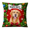 Personalized Dog Photo Christmas Wreath Pillow NB123 81O36 1