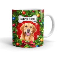 Personalized Dog Cat Photo Christmas Wreath Mug NB123 81O36 thumb 1
